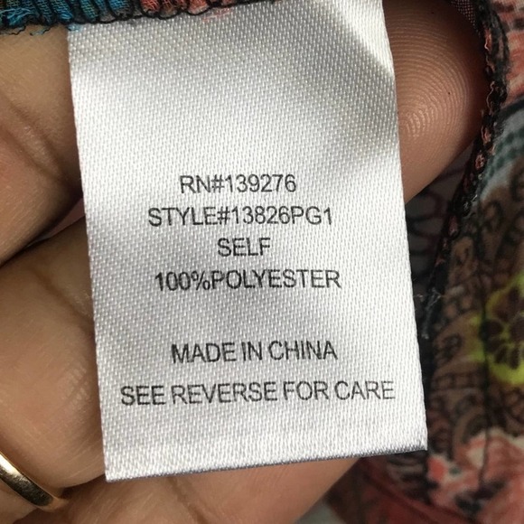 Daniel Rainn Floral Paisley Short Sleeve Blouse S Small - Picture 3 of 6